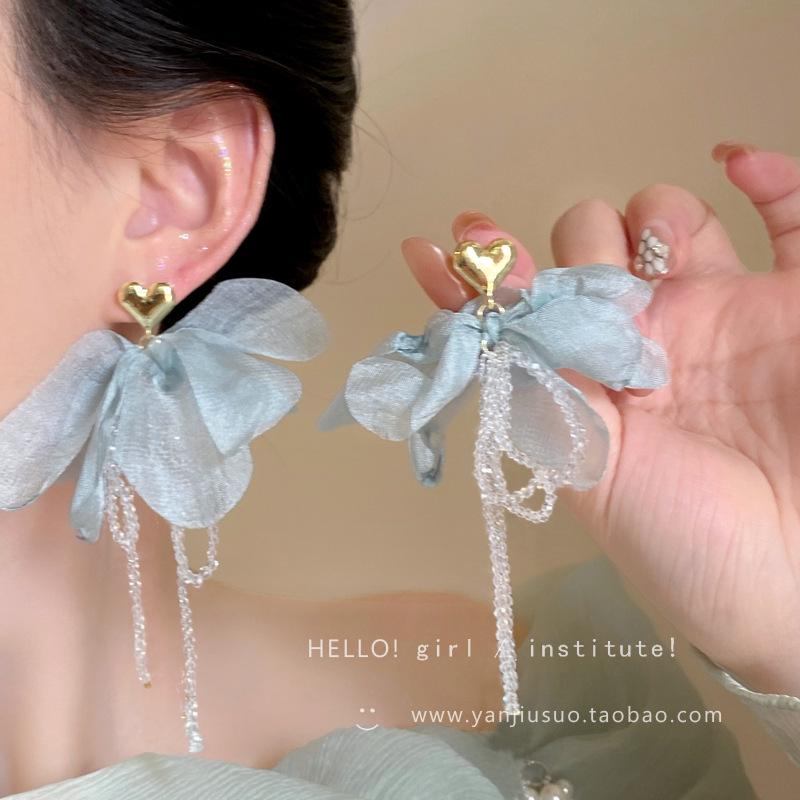 Летние милые серьги с цветами: Универсальные серьги-гвоздики высокого класса с иглой из серебра 925 пробы