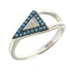 Silver Ring 'Navajos' Turquoise Black Silver (rhodium Plated)