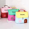 Kawaii Handheld Cosmetic Case House-shaped Toiletry Storage Bag Cute Cabin Makeup Bag  Ladies
