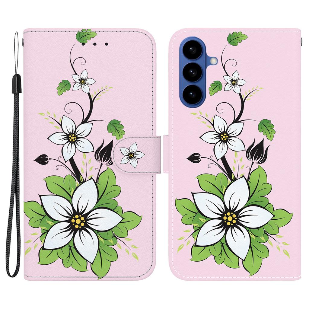 For Samsung Galaxy S26+ Wallet Phone Case Anti-Drop Pattern Printing Leather Flip Cover with Strap