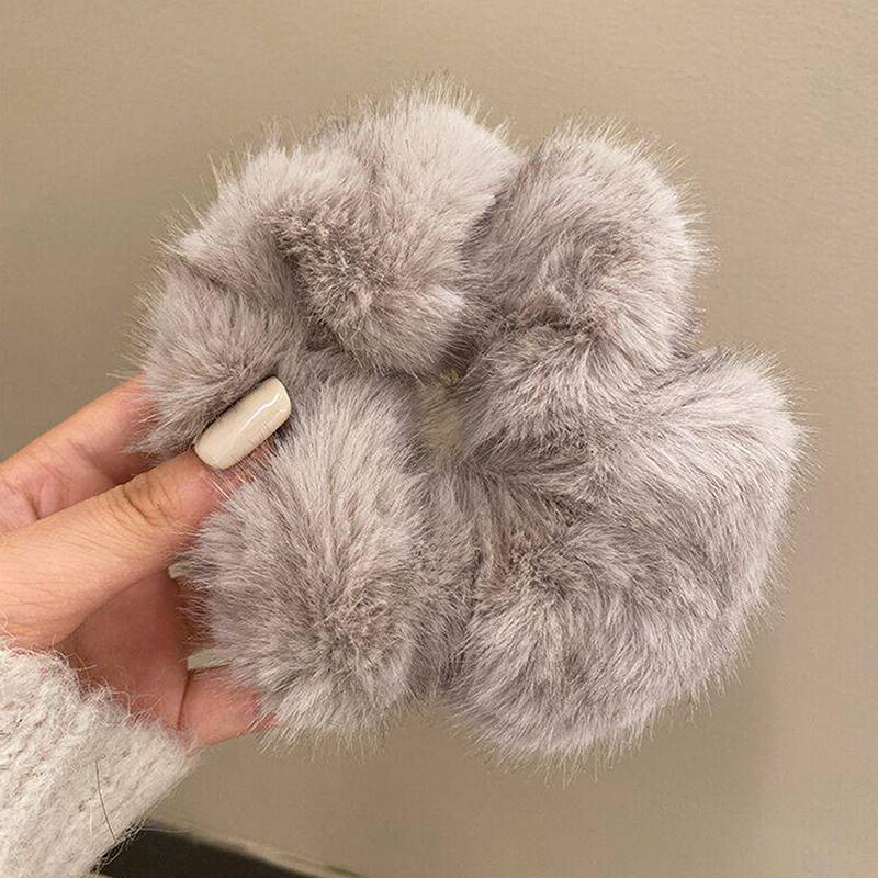 Осень-зима универсальная плюшевая веревка для волос для женщин изысканная имитация норки повязка на голову резинки для волос аксессуары подарки