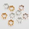 50pcs Two Hole CCB Flower Frame Spacer Beads DIY Necklace Bracelet Earrings Connectors Pendants Jewelry Accessories