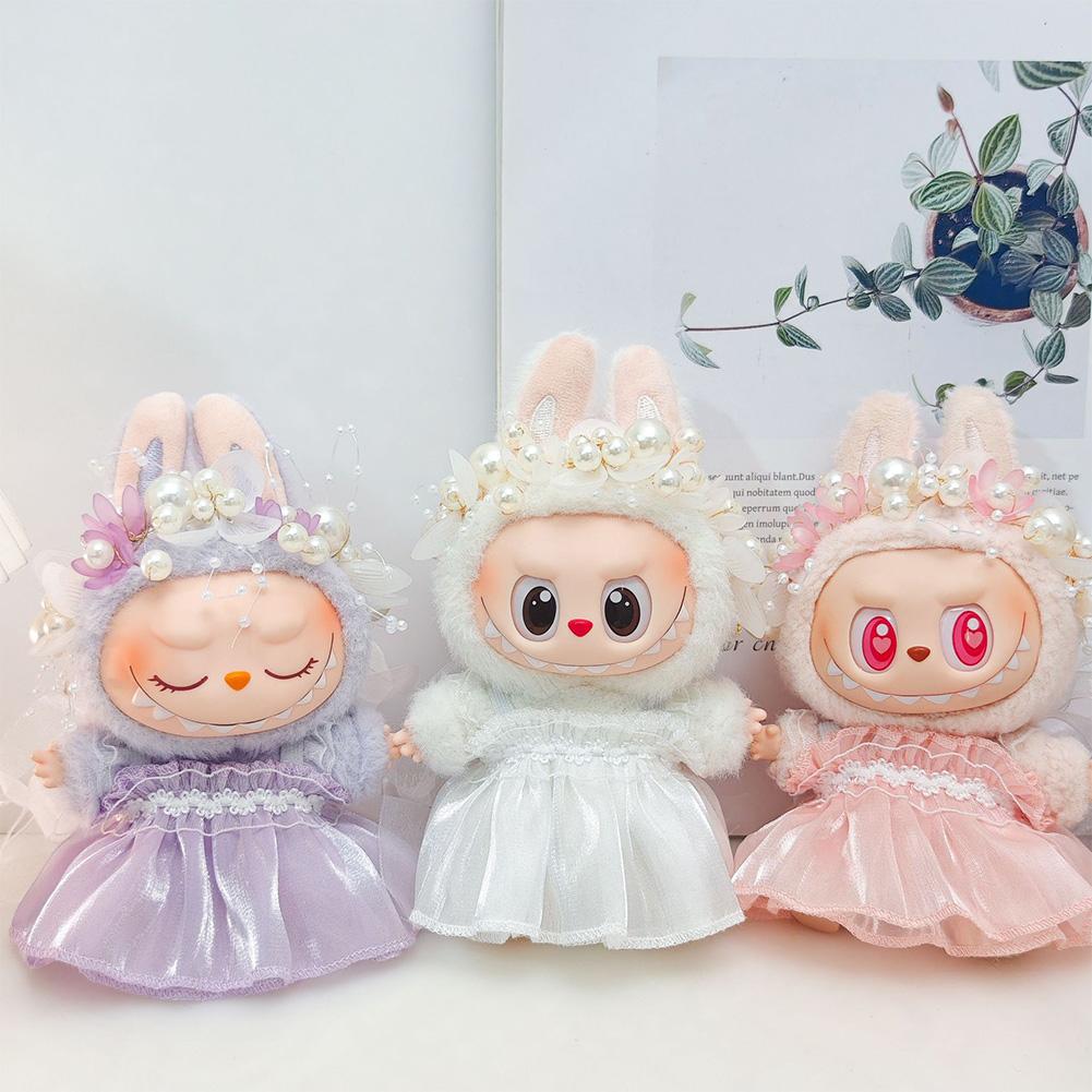 For 17cm Labubu Doll Clothes Fashion Clothes Hoodies Doll Clothes Color Match Hoodies Dolls Accessories Cute Decoration Little Cloths