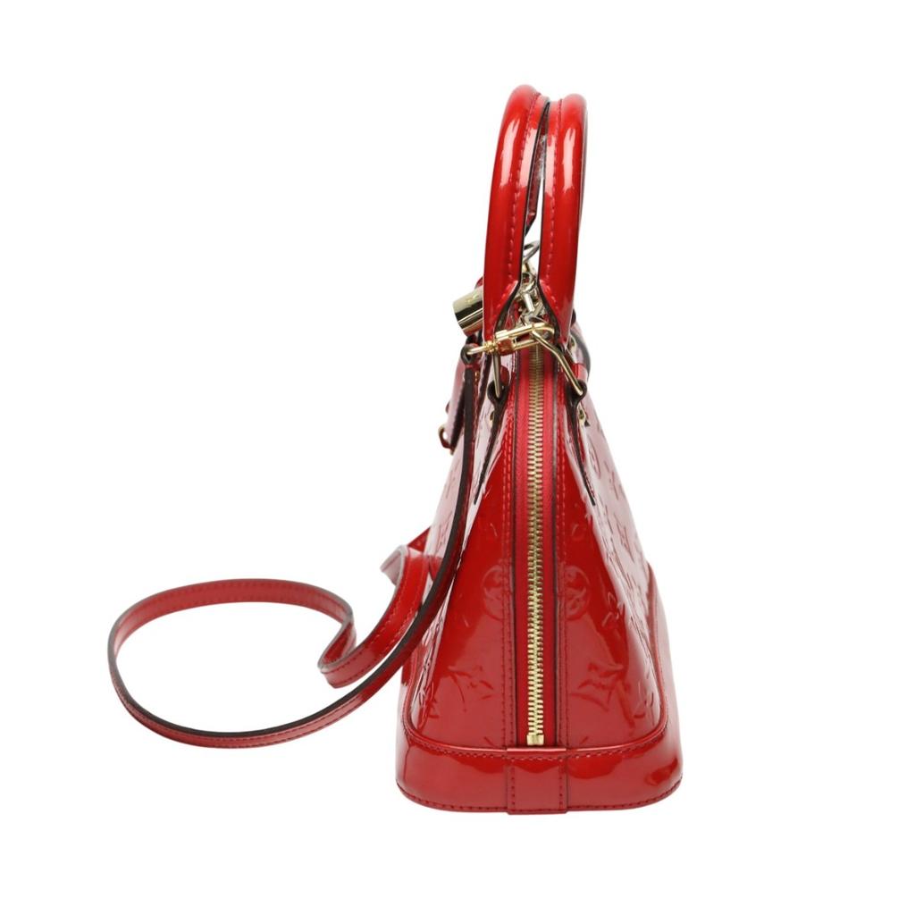 LOUIS VUITTON Monogram Alma BB Handbag Monogram Vernis Slys Women M90174 Used