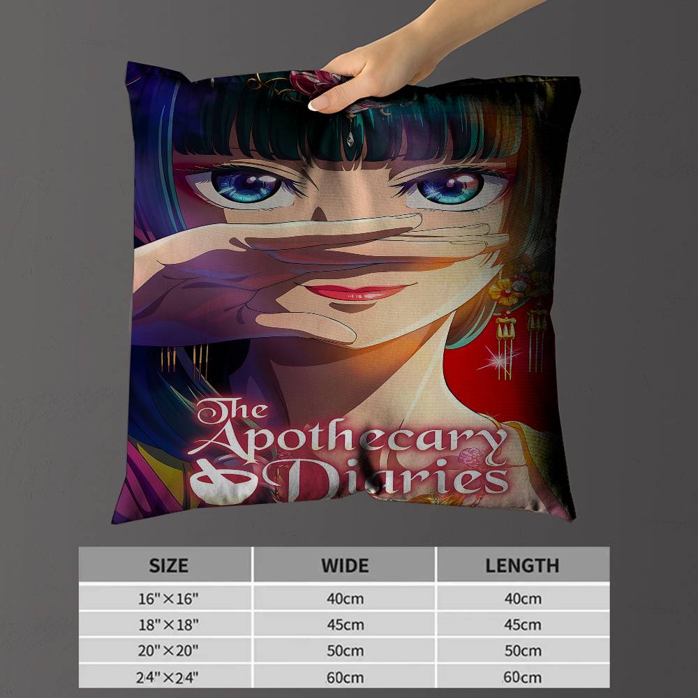 The Apothecary Diaries Anime Pillowcase Toon Gift Cushion Cover Bedroom Home Sofa Chair Seat Decor Pillow Case
