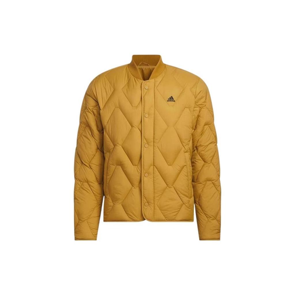 Adidas Lightweight Long Sleeve Down Jacket Unisex Outerwear Yellow IX7085