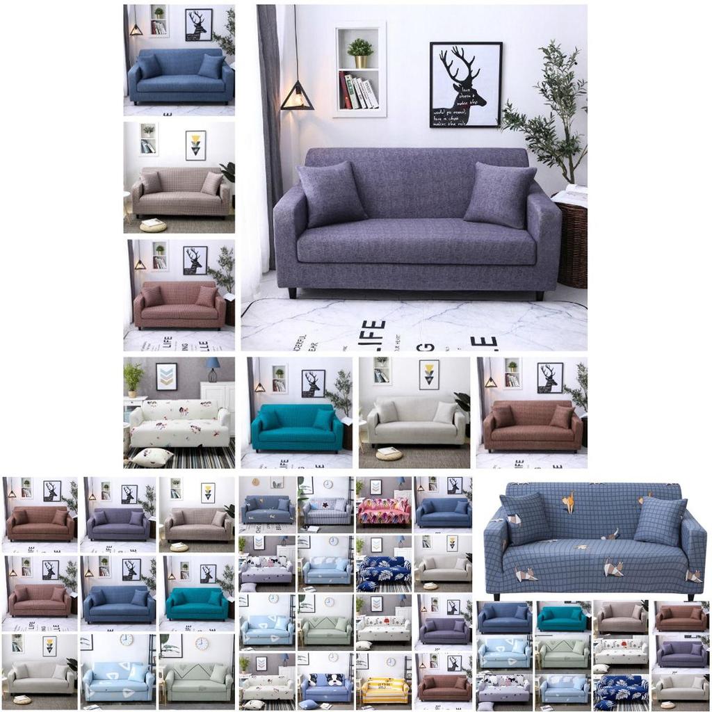 Wrinkle Resistant Solid Color Stretch Sofa Cover For Enhanced Living Room Style