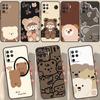 Brown Cartoon Cute Bear Case For OPPO A74 A94 A54 A1K A15 A16 A52 A72 A83 A91 A93 A53S A5 A9 A31 A53 2020 Cover