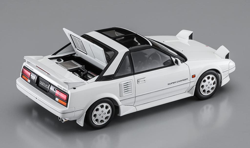 Hasegawa Historic Car Series Toyota MR2 Late Model Supercharger Plastic Model Kit HC45 1/24 (AW11) G-Limited (T-bar Roof)