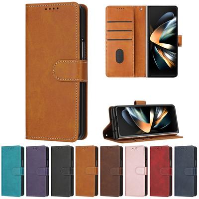 Чехол для Samsung Galaxy Z Fold 3 4 5 6 Роскошный флип-чехол-кошелек из искусственной кожи с отделением для карт и подставкой