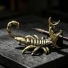 Статуэтка Краба из Цельной Латуни Винтажная Антикварная Ручная Работа Художественное Изделие для Кофейного Столика Полки Домашней Коллекции Декор