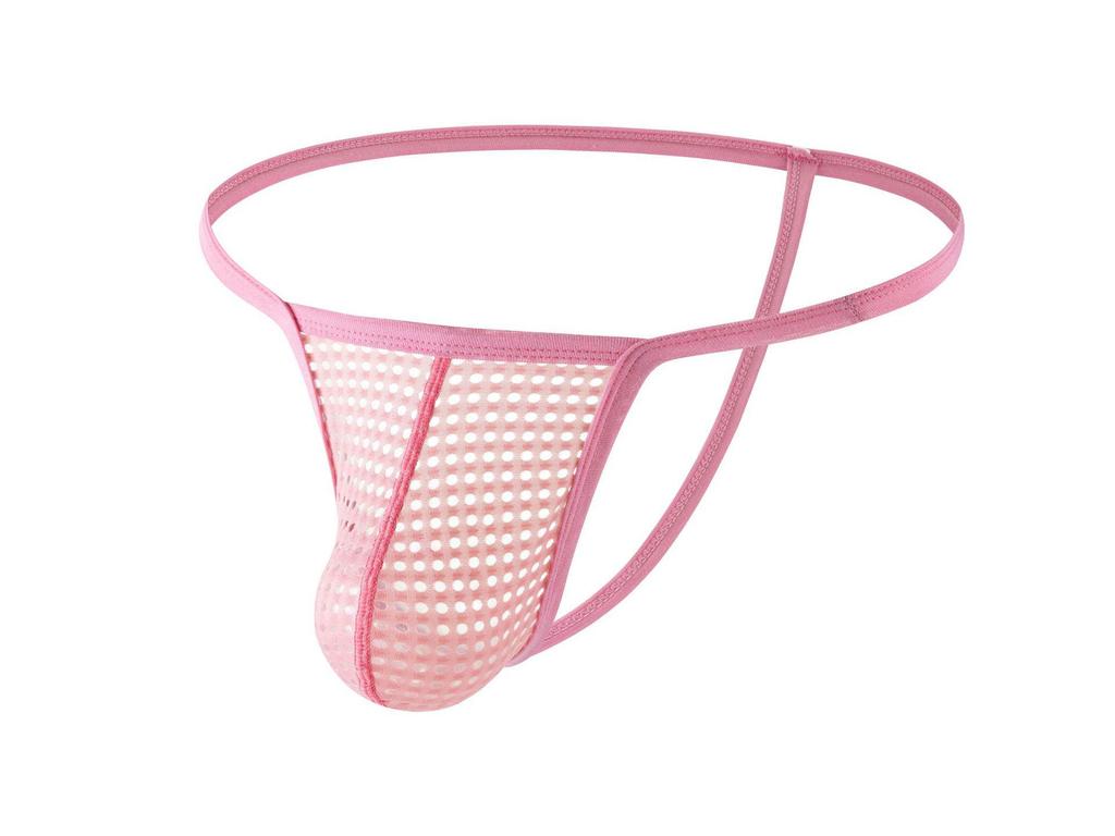Мужские сетчатые стринги с низкой талией, сексуальное и дышащее нижнее белье для клубов - E108