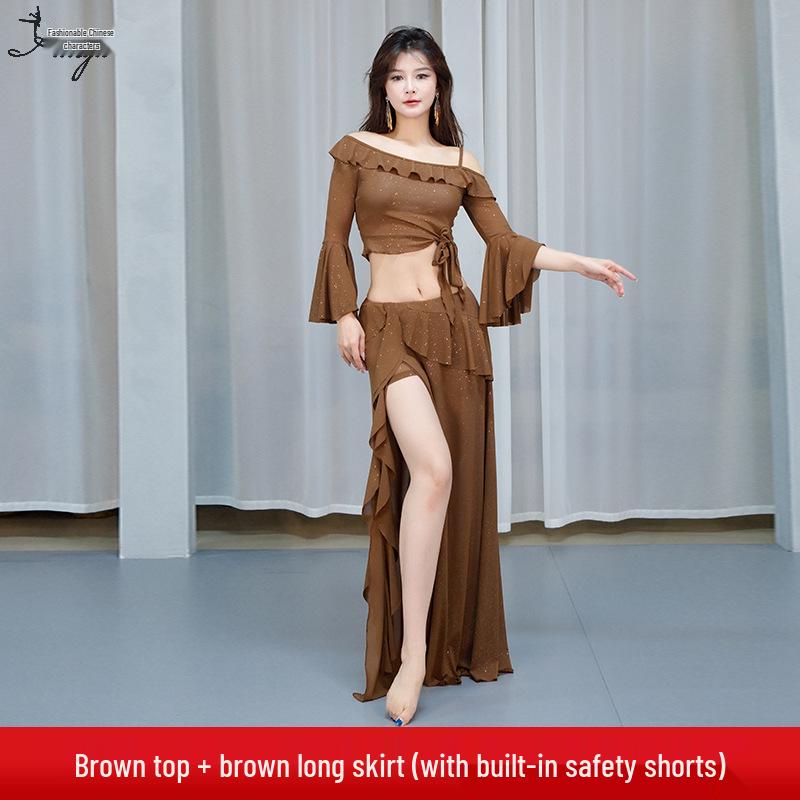 Костюм для танца живота Huayu: Комплект платья из сетки с пайетками для женщин