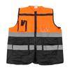Reflective Vest with Zipper High Visibility Safety Clothing for Motorcycle Riding Traffic Management Orange XL