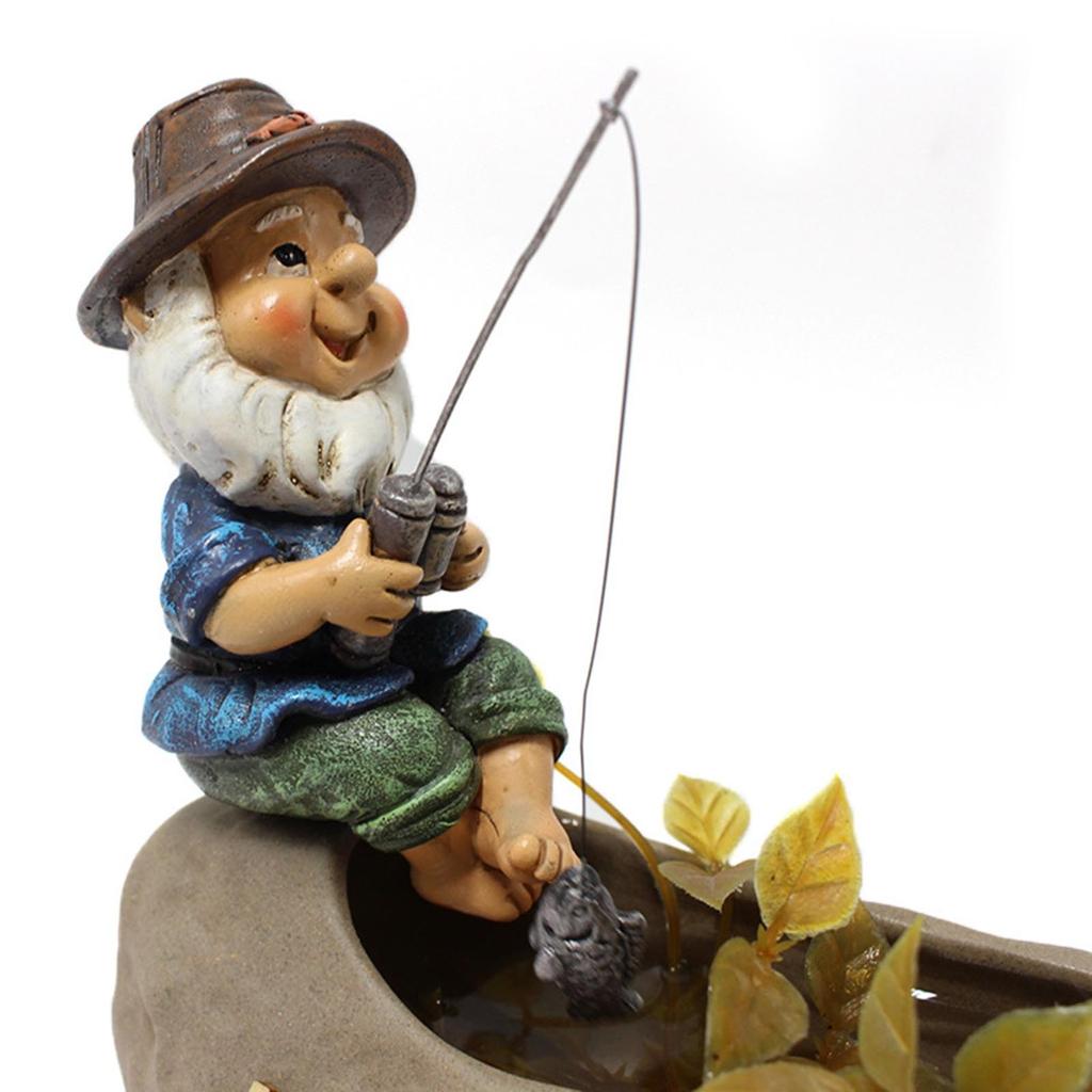 Garden Gnome Statue On Large Mushrooms, Outdoor Gnome Decor , Funny Garden Figurines For Outdoor Indoor Lawn Patio Yard Decorations