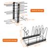 8 Tier Pot and Pan Rack Pot Organizer with 3 DIY Methods Metal Rack for Kitchen Cabinet