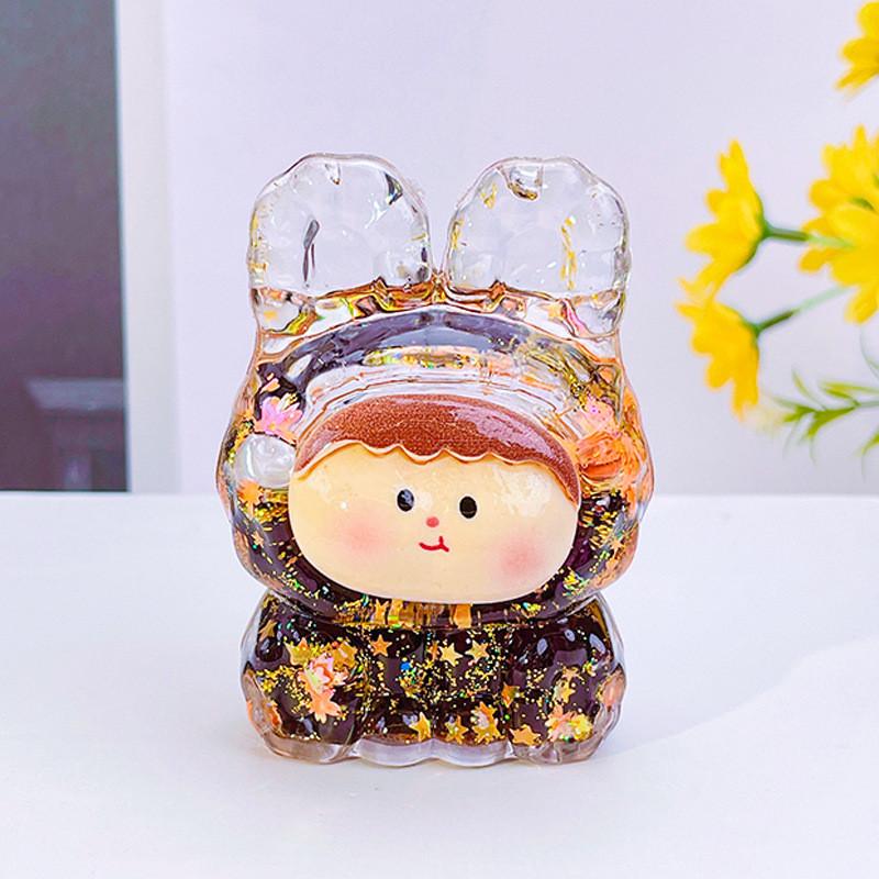 Adorable Cartoon Lilith Figurine Nightlight With Glowing Glitter For Home Decor