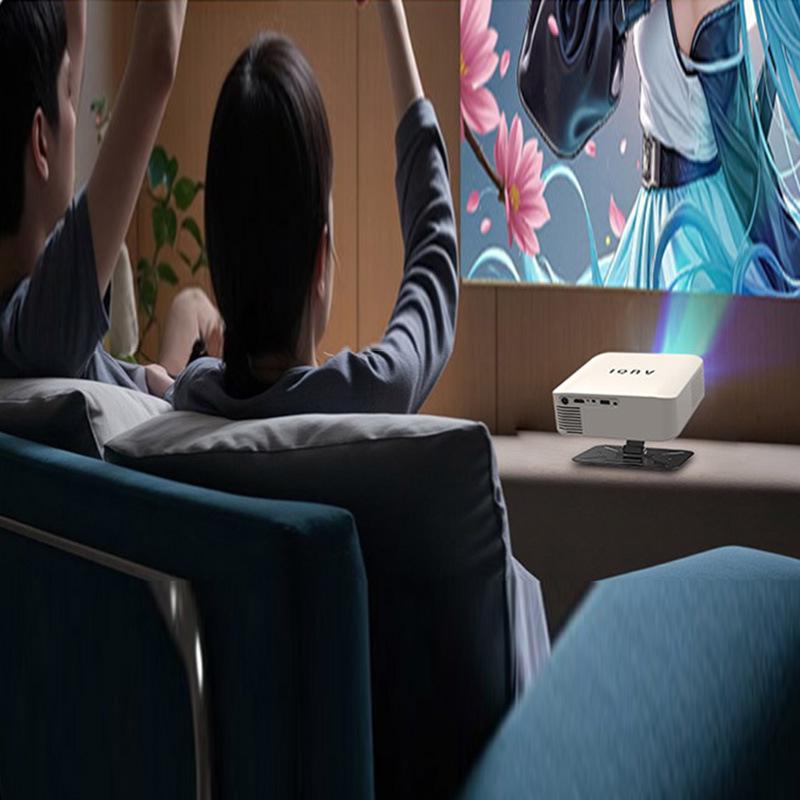 Портативный HD-проектор для электронной коммерции V318: Металлический поворотный механизм, прямая проекция на стену