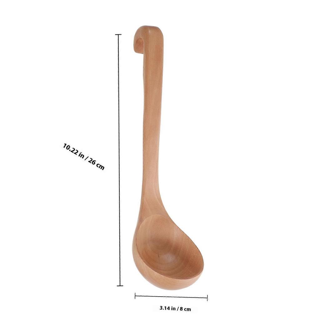 Wooden Long Handle Soup Spoon for Mixing Food in Kitchen