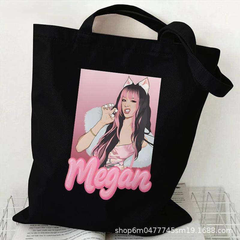 KATSEYE Canvas Tote Bag Printed Shoulder Bag Women Large Capacity Shopping Bag Casual Travel Handbag Stylish Unique Design 60123-7