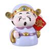 Cartoon God of Wealth Figurine Hand-painted Chinese Immortals Statue Resin Sculpture Home Office Desktop Decoration Ornament