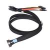 8i 74P на 2xSFF 8639 с кабелем питания 15P Professional Plug and Play PCIE 5.0 X8 на 2xU.2 NVMe