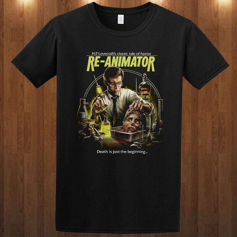 ReAnimator классический культовый фильм про зомби Хлопковая футболка DTG Premium футболки