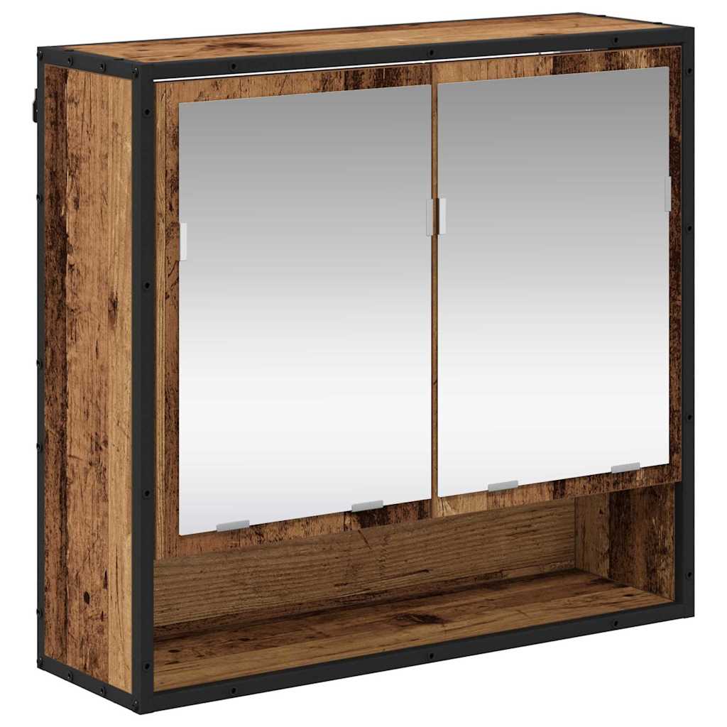 Bathroom Furniture Set with Shelf 3 pcs Reclaimed Wood Engineered Wood