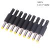 10Pcs Dc Power Male Plug 5.5*2.1*14Mm Adapter Connector Plug Welded Dc Head