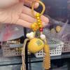 Handmade Natural Seed Shell Rattle Wind Chime: Sound Healing Plant Pendant for Backpack or Car Ornament
