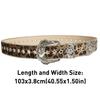 Pu Leather Gothic Leopard Belt Hip Hop Waistband Vintage Pin Buckle Belt  Jeans Accessories