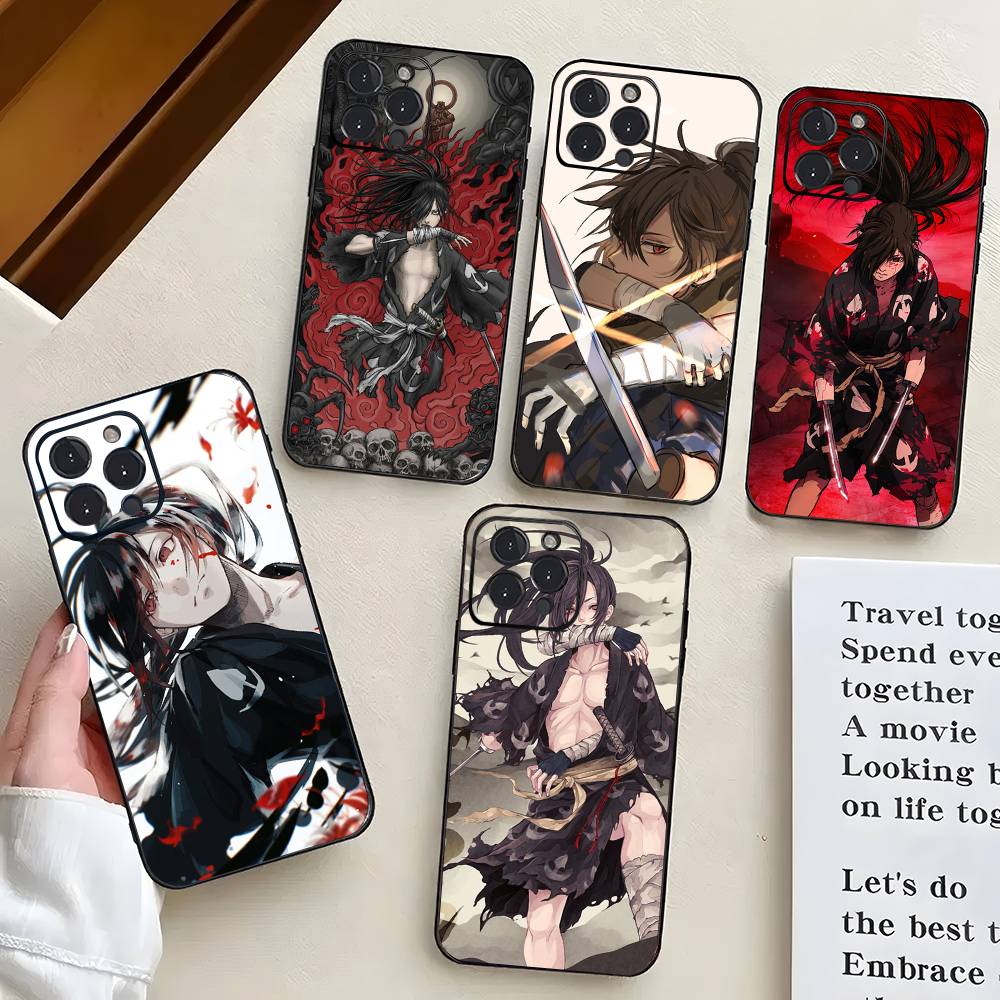 Аниме Хяккимару Чехол для телефона Для IPhone 17 Air 16 15 14 13 Pro Max 11 12 Черный Силиконовый Чехол