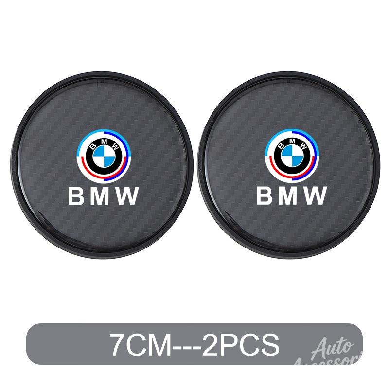 Non-slip Car Water Coaster Cup Carbon Fiber PVC Coaster Mat Accessories For BMW E46 E90 E60 F10 E39 F30 E36 F20 E87 E90 E70 E91
