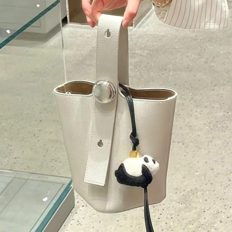 2025 Новая сумка Женская Сумка-ведро с текстурой 'pebble' Импортная кожа На одно плечо Через плечо Портативная Большая вместимость