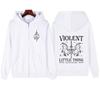 Violent Little Thing Zipper Hoodie Harajuku Pullover Tops Streetwear Fourth Wing Fan Gift V-Neck Sweatshirts Dragon Rider