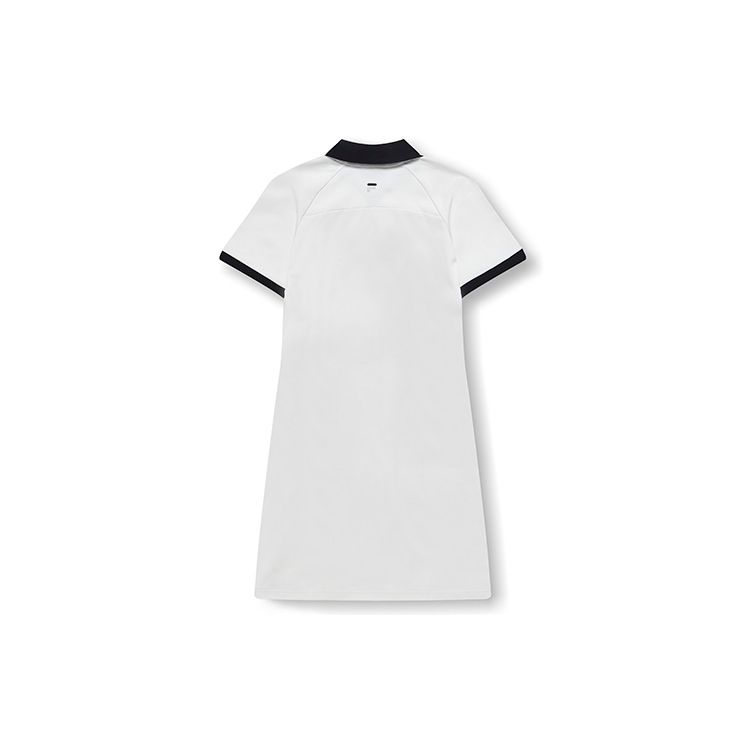 Fila Fusion Логотип Однотонный Вязаный Поло Спортивный Повседневный Дышащий Короткий Рукав Платье Женские платья Облачно-Белый T11W323304F-WT