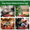 1/20PCS Transparent Fillable Christmas Balls DIY Xmas Tree Hanging Pendants Plastic Hollow Ball New Year Party Ornament Gift Box