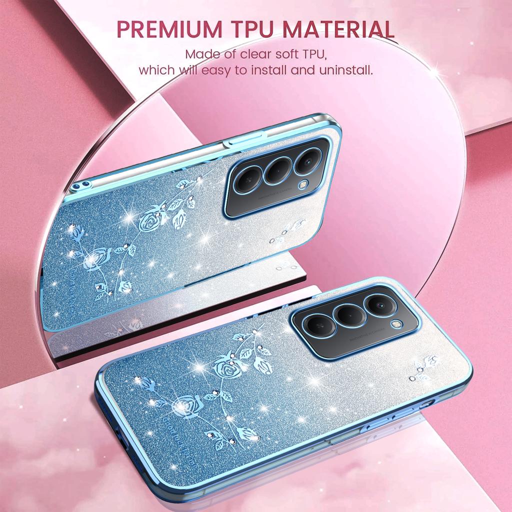 Для Xiaomi Redmi 15 4G (169 мм) Чехол Цветок TPU Гибкий Градиентный Чехол для Телефона