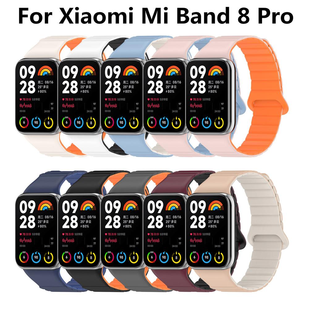 Silicone Strap For Mi Band 8 Pro Smart Watch Band Magnetic Loop Replacement Bracelet For Xiaomi Mi Band 8 Pro Wristband Correa