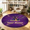 Round Rug Custom NameMelbourne Storm Pattern Non Slip Carpet Home Floor Decor