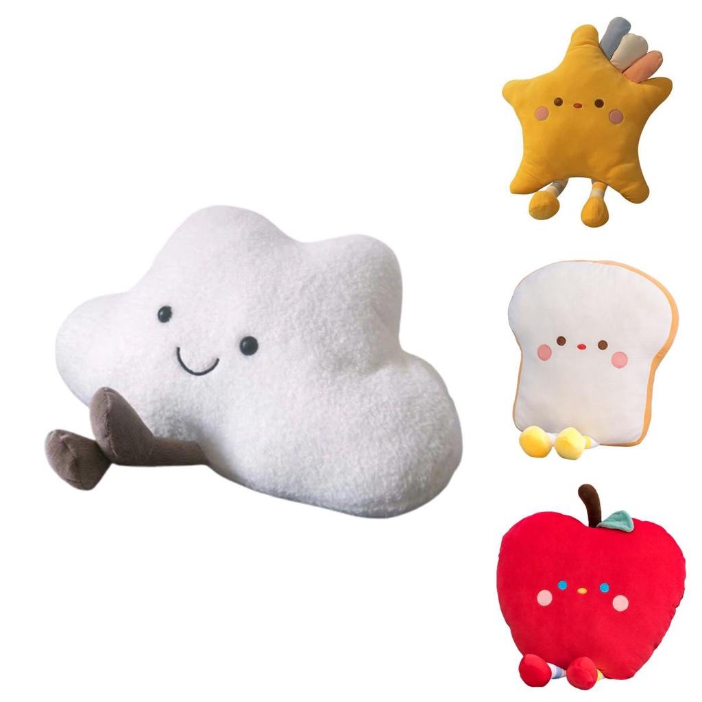 Ultra-soft Crystal Fleece Stuffed Fruit And Bread Plush Toys For Sleeping And Snuggling