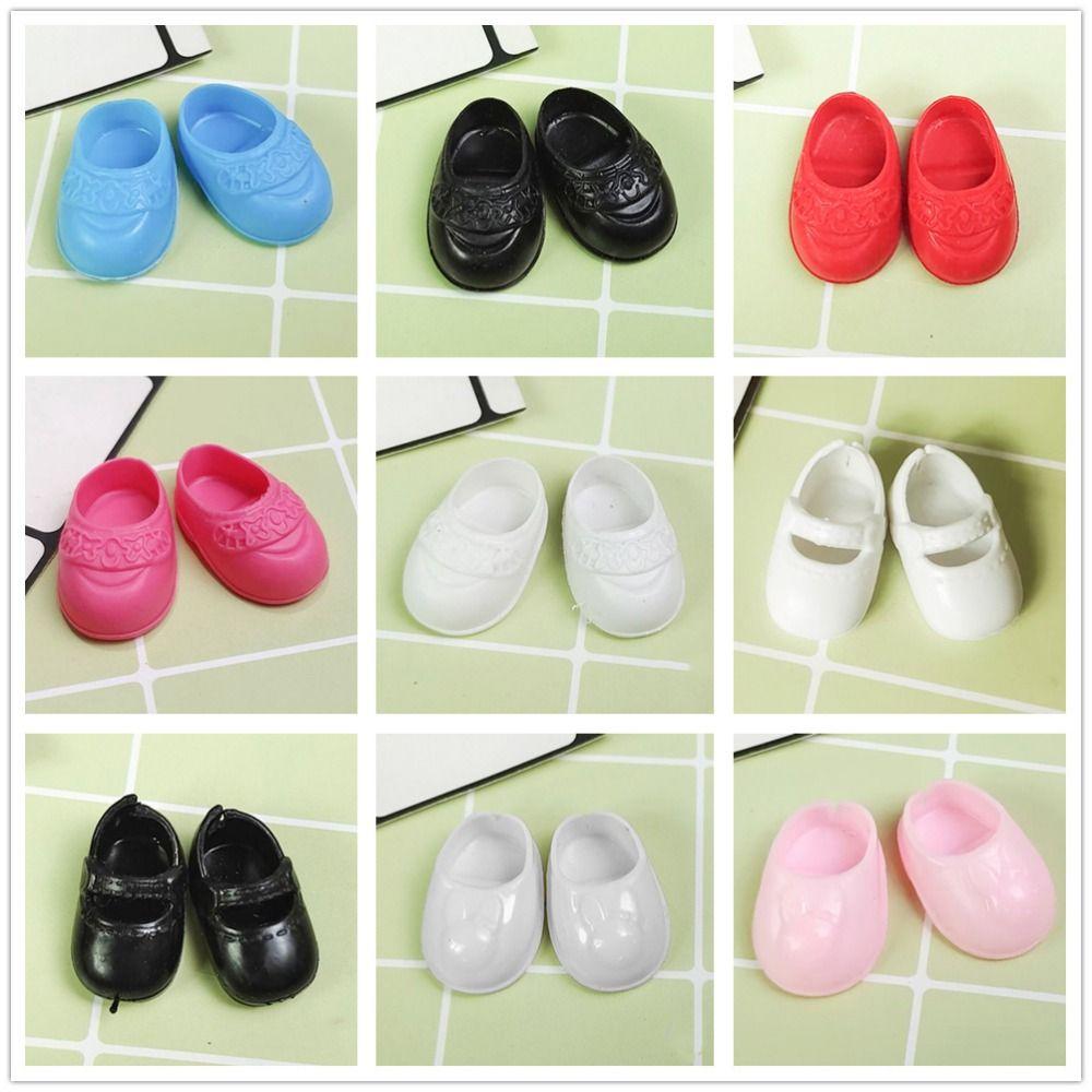 1 pairs PVC Doll Shoes Boots Cute General-Purpose Doll Body Shoes Mini Shoes for 17cm Dolls