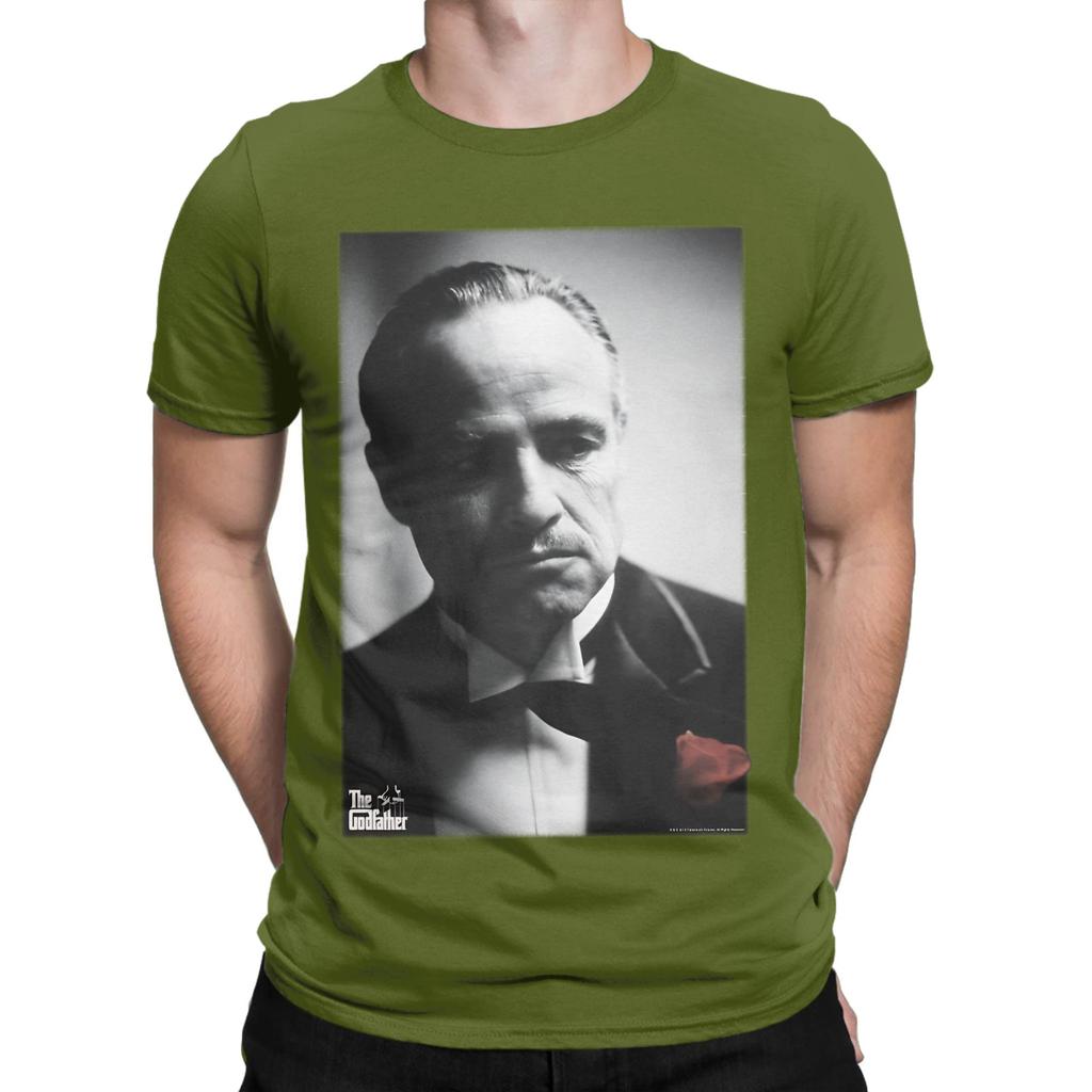 The Godfather Vito Corleone Rose Portrait Funny Graphic 100 Cotton TShirt The Godfather Tops Tees For Unisex