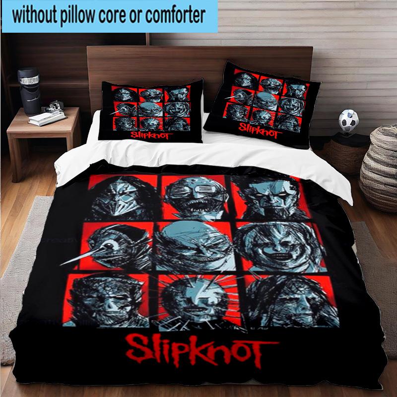 3PCS Skull Rock musi 3pcs Bedding,Including 3PCS Duvet Cover And 2pcs Pillowcases Perfect for Christmas,Ideal for Bedroom, Dormitory
