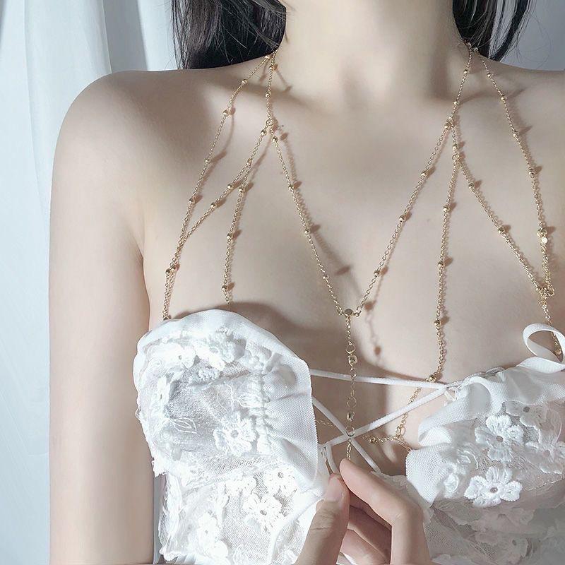 Горячее сексуальное ожерелье с подвеской в виде бриллианта, кисточкой, цепочкой на грудь, бикини, стерео цепочкой на спине, халтером, аксессуарами