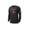 NBA Courtside Chicago Bulls Crew Neck Long Sleeve Print T-Shirt Men Tops Black DA6527-010