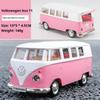 1/36 Scale Retro Bus T1 Transport Cars Diecast Metal Vehicle Model Hot Wheels Premium Collect Metal Auto Miniature Gift Kids Toy Boys