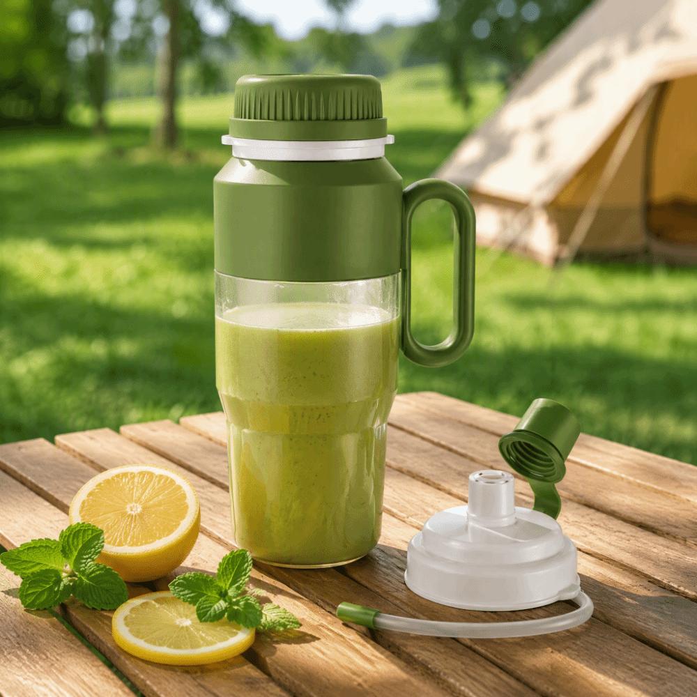 1500ml Large Capacity Fruit Vegetable Blender Rechargeable Smoothie Mixer Portable Juicer Camping