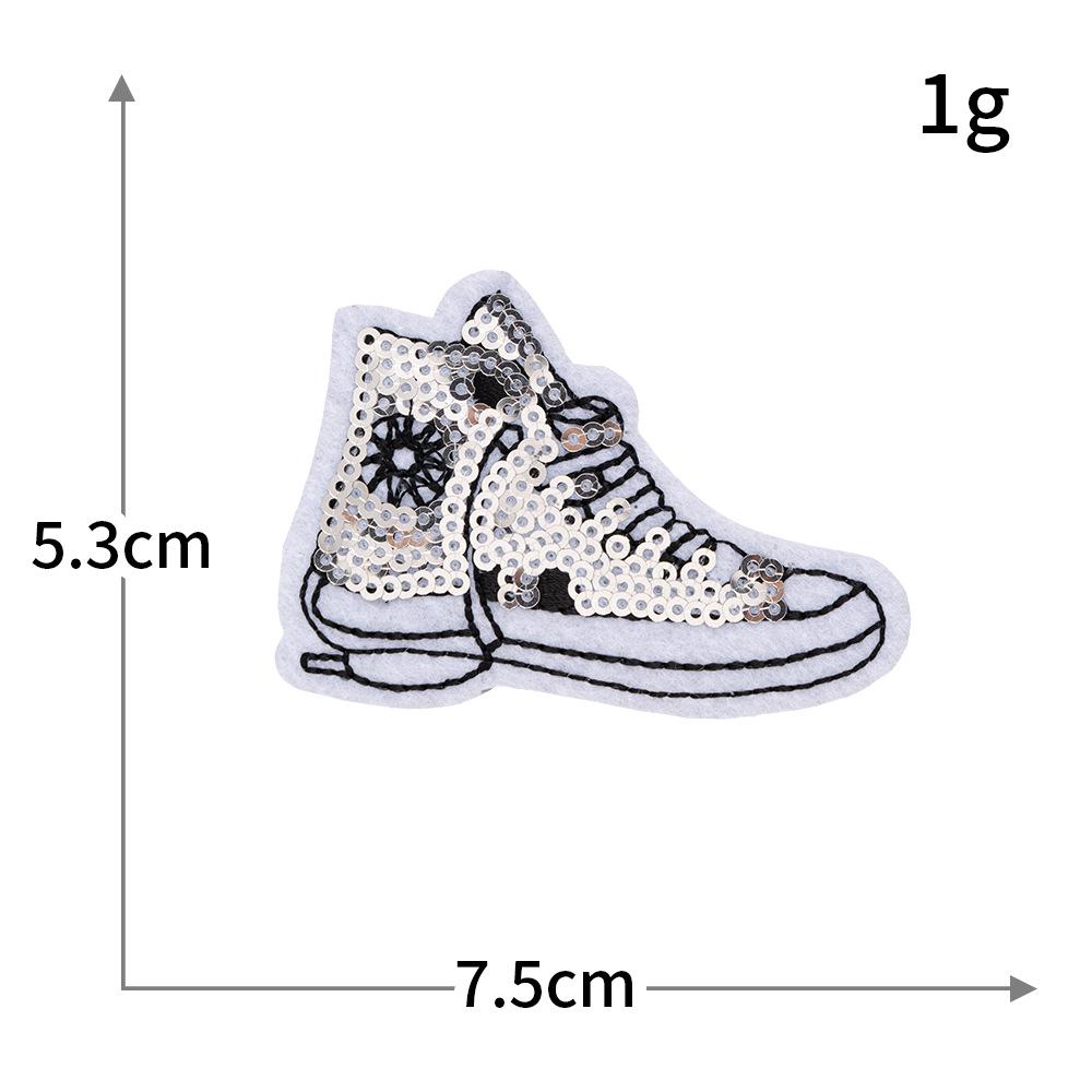 Glitter Trend Embroidered Crown Lipstick Perfume Patch with Iron-on Backing for DIY Projects