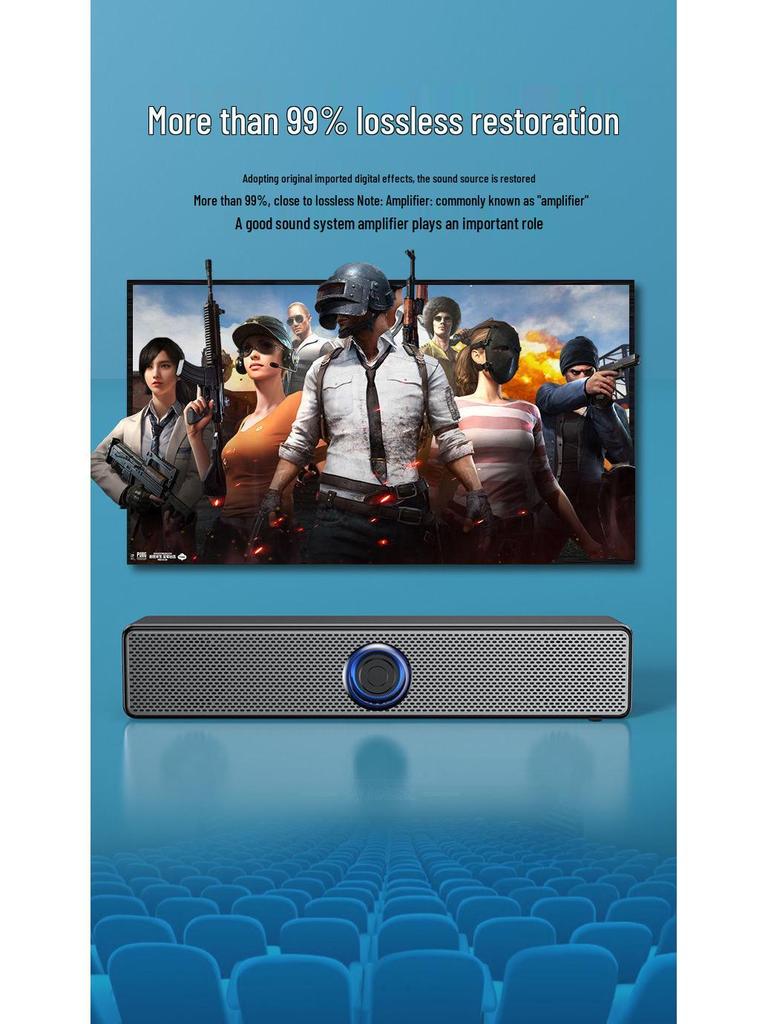 Мини-настольные компьютерные колонки Bluetooth USB с сабвуфером